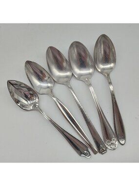 Mixed Lot Silver Plated Flatware Spoons Ornate Handles & Unique Designs